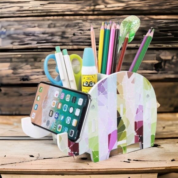 Desk Supplies Organizer,‎ Elephant Pencil Holder - Picture 1 of 8